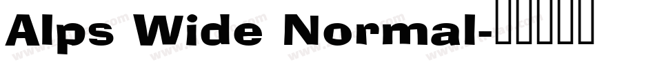Alps Wide Normal字体转换